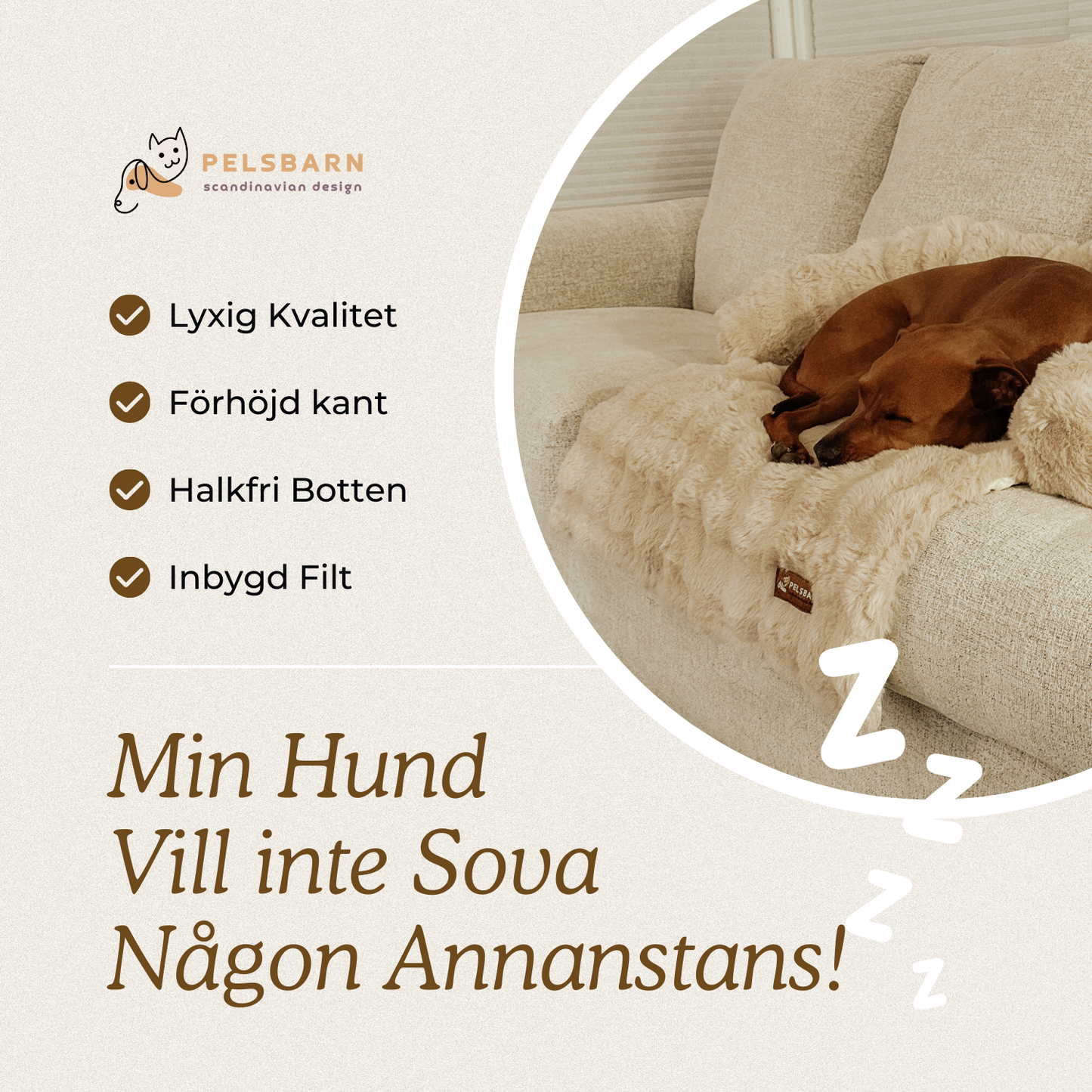 Pelsbarn Lyxigt Mysiga Hundsäng