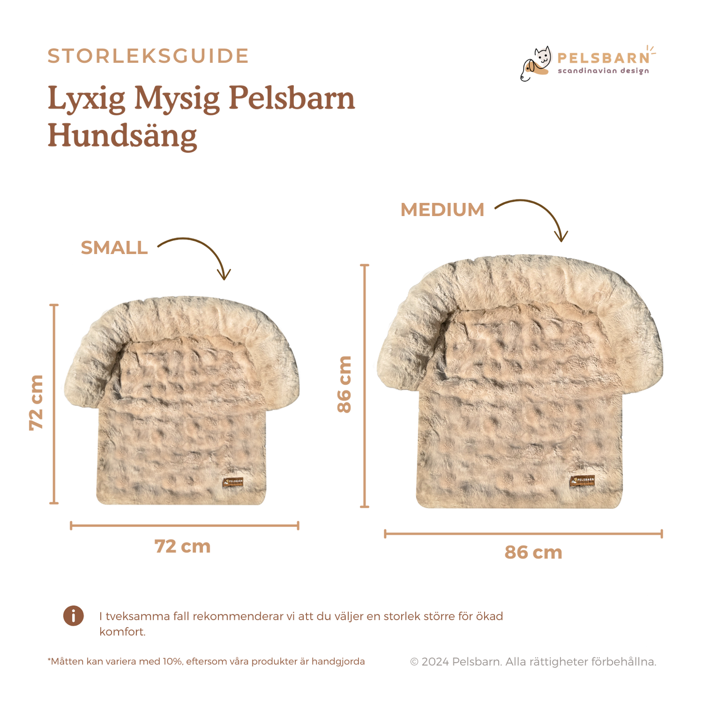 Pelsbarn Lyxigt Mysiga Hundsäng