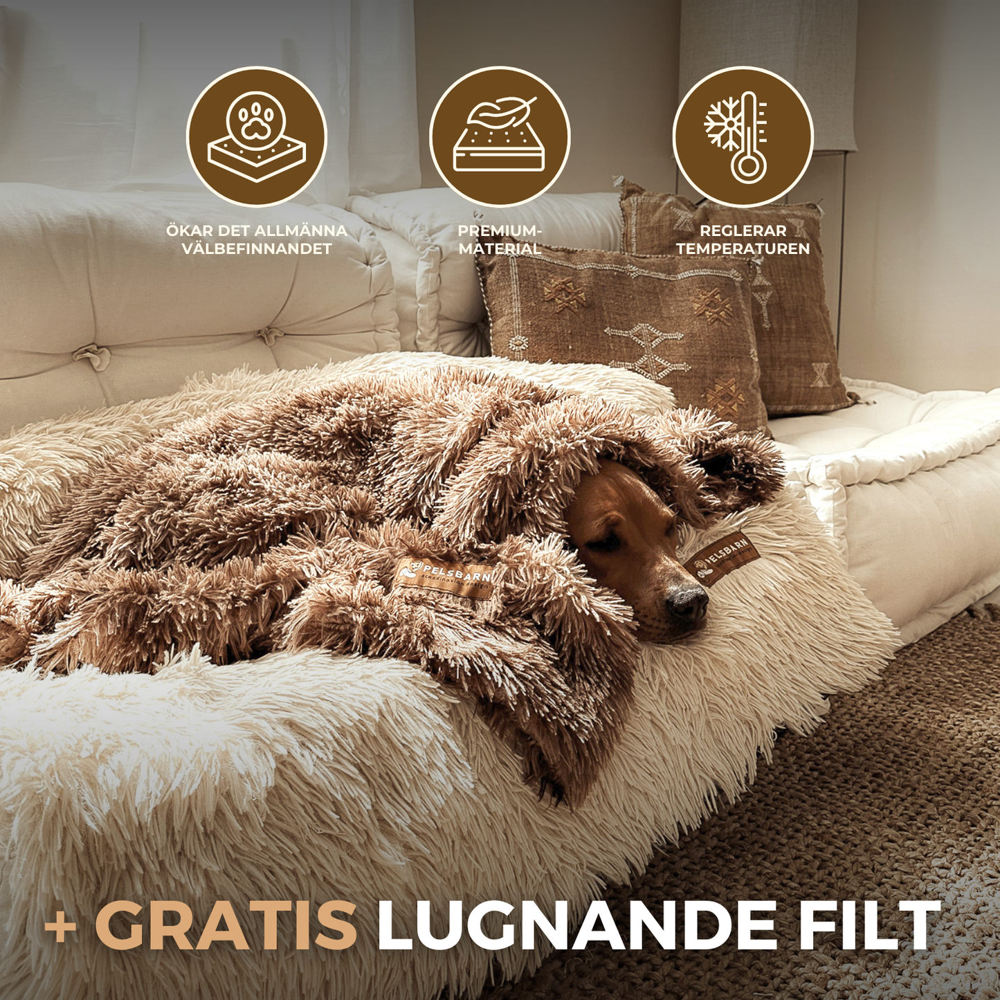Pelsbarn Lugnande Säng + (Gratis Lugnande Filt)