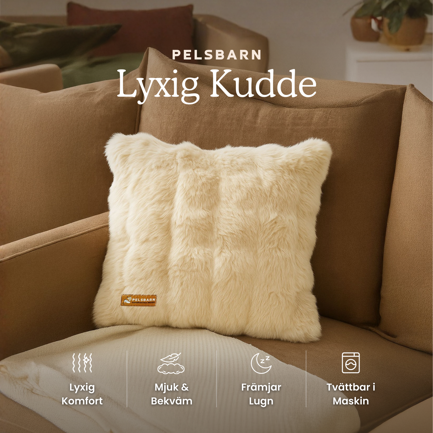 Pelsbarn Lyxig Kudde