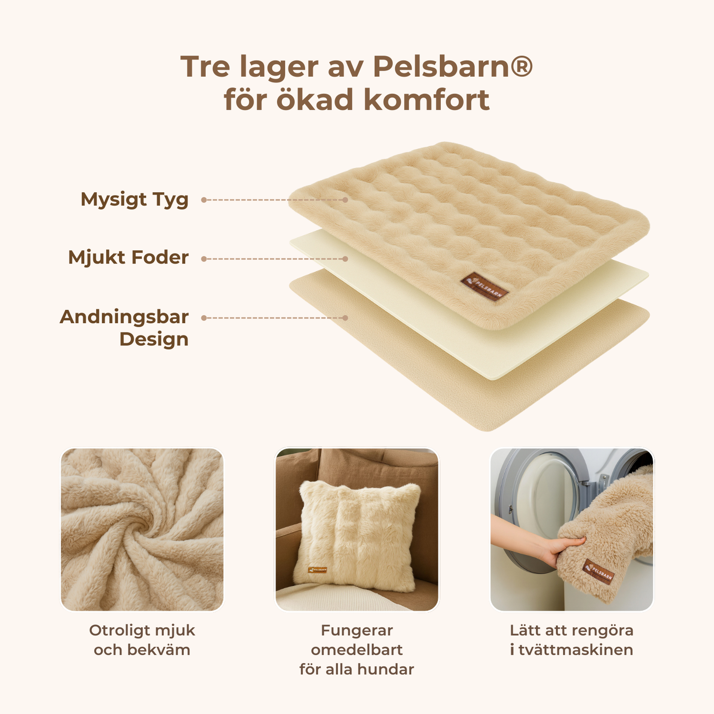 Pelsbarn Lyxig Kudde