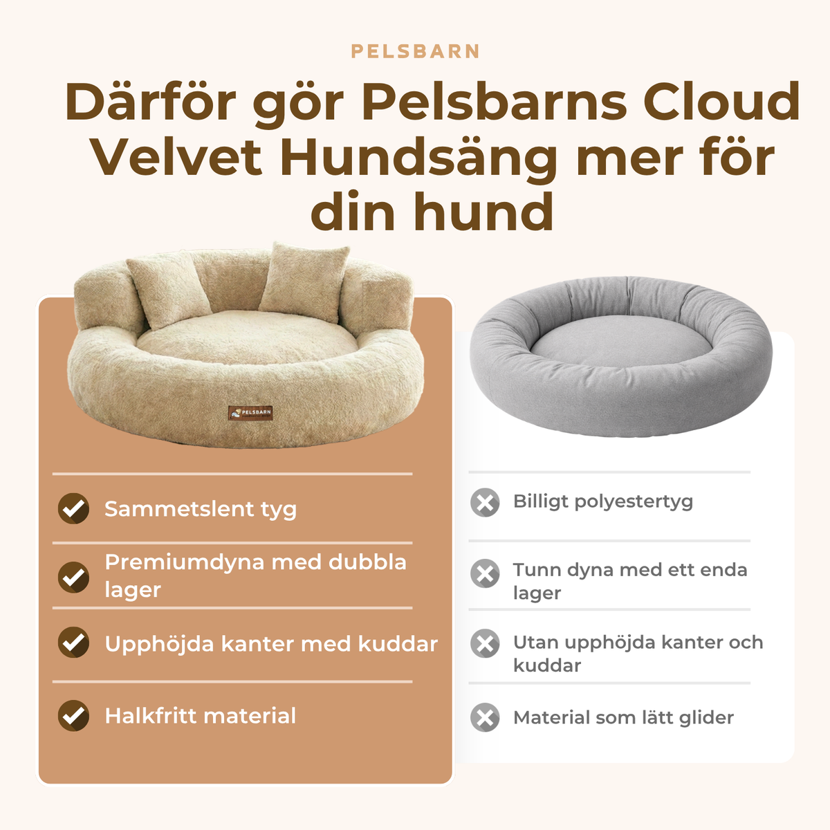 Cloud Velvet Hundsäng