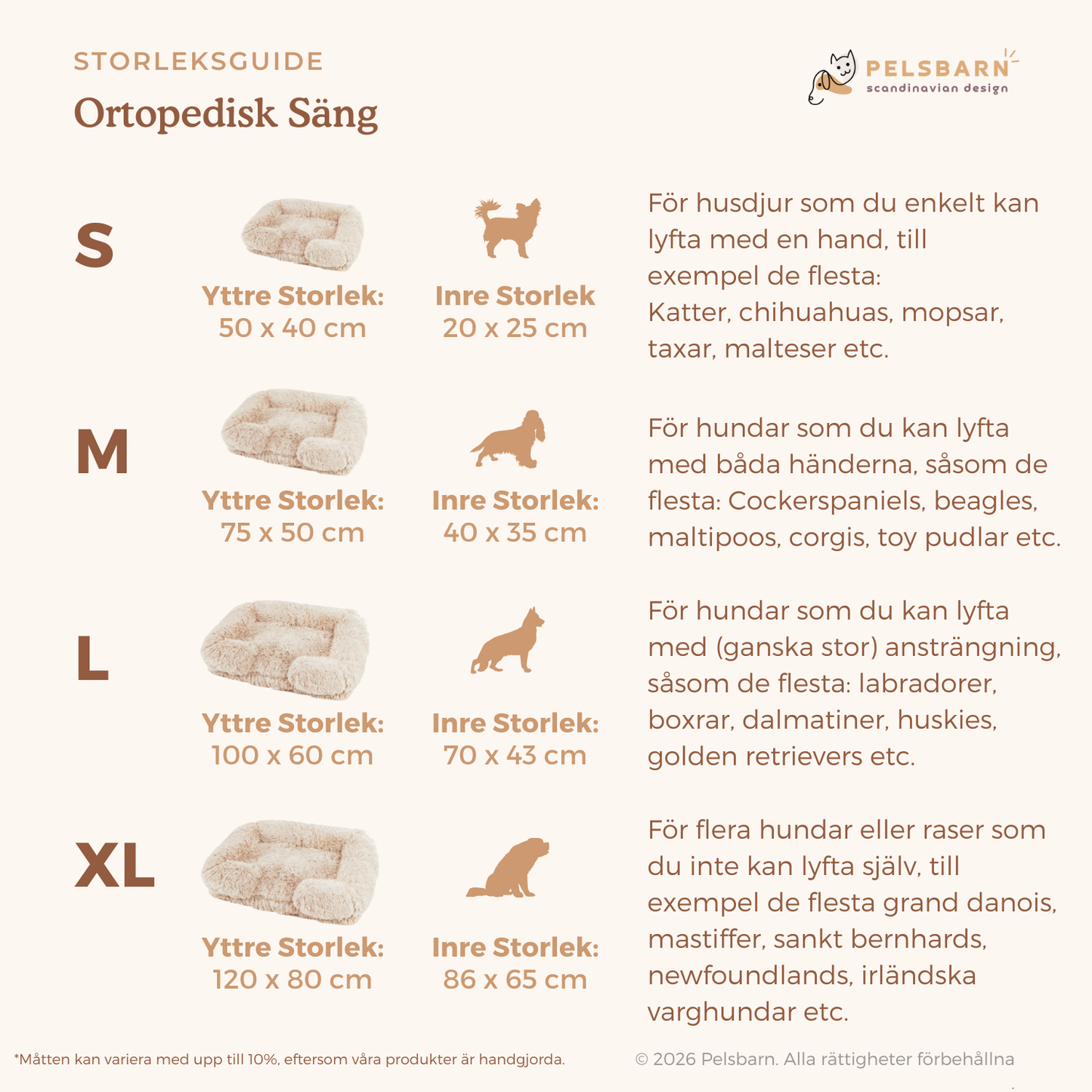 Ortopedisk Lugnande Hundsäng