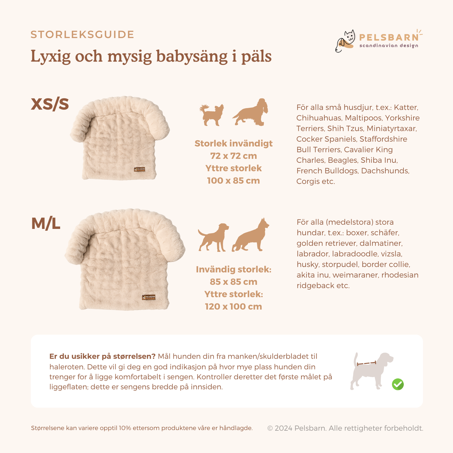 Pelsbarn Lyxigt Mysiga Hundsäng (1+1 GRATIS)