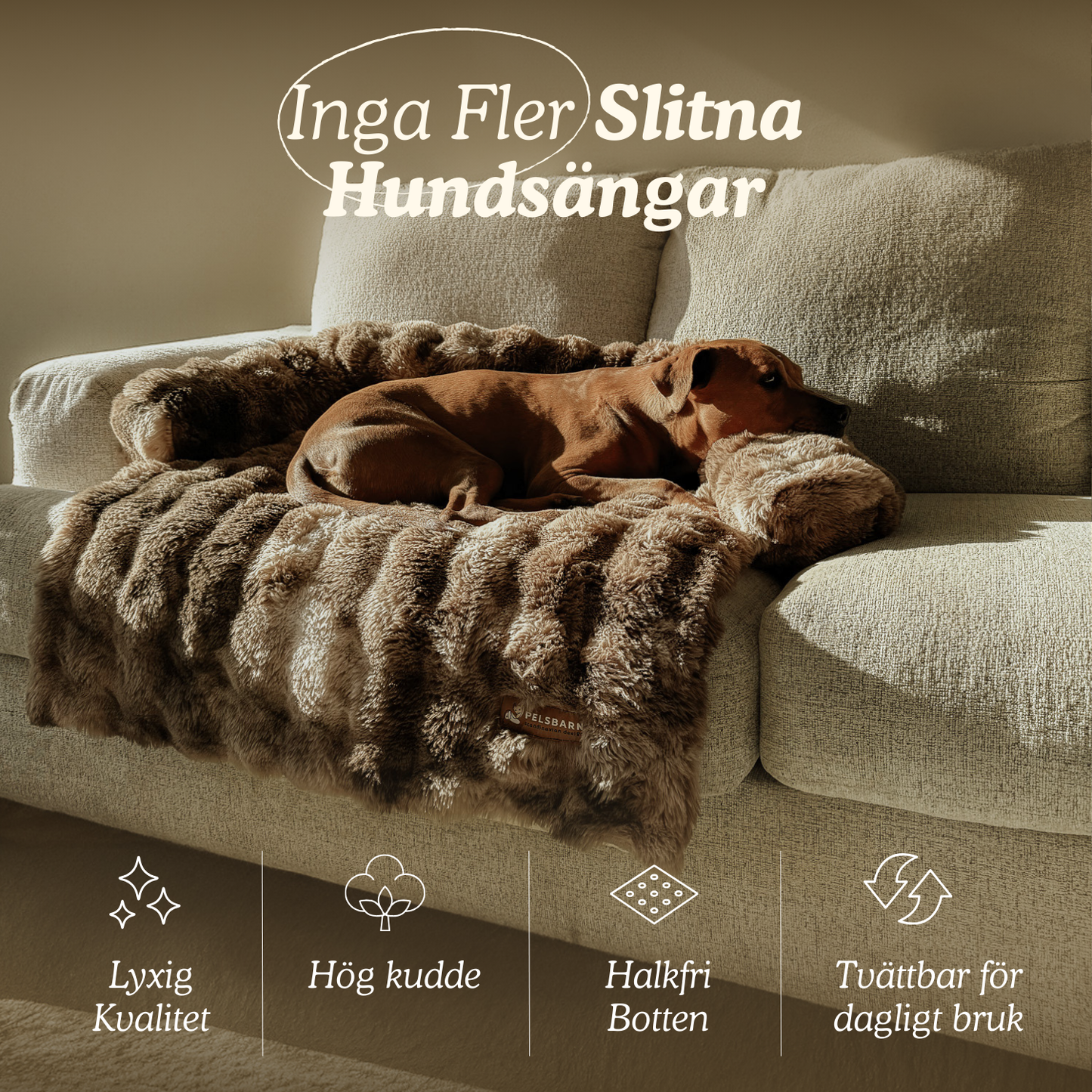 Pelsbarn Lyxigt Mysiga Hundsäng
