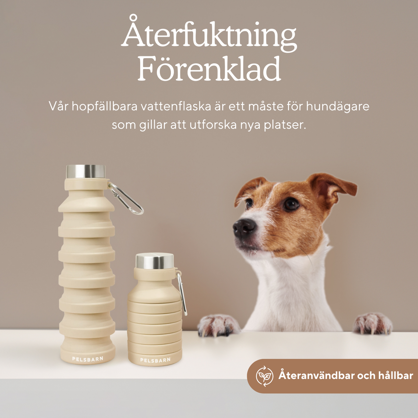 Pelsbarn Hopfällbar Vattenflaska